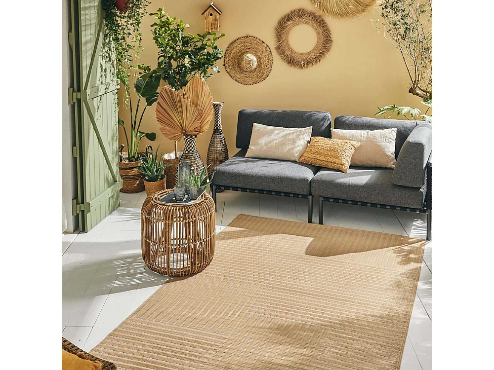 Tapis extérieur en polypropylène Spargi 1745 beige 120 x 160 cm