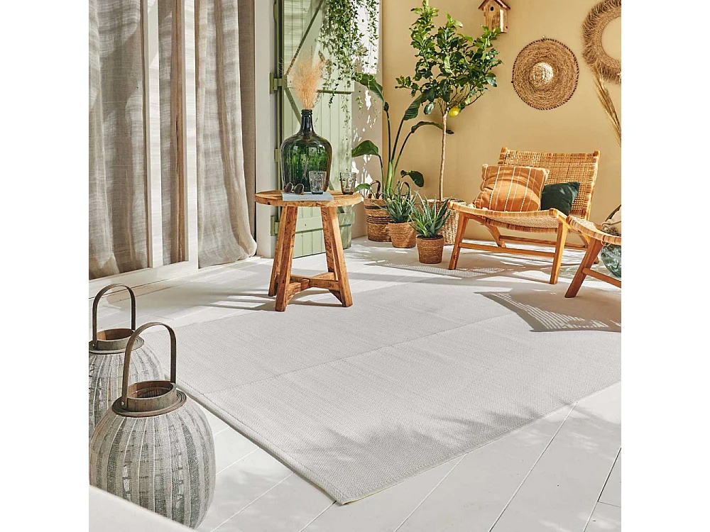 Tapis extérieur en polypropylène Spargi 1747 blanc 180 x 280 cm