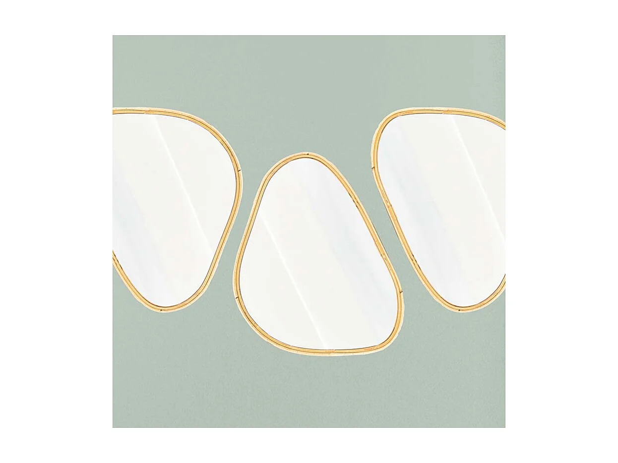 Miroir en rotin Organic