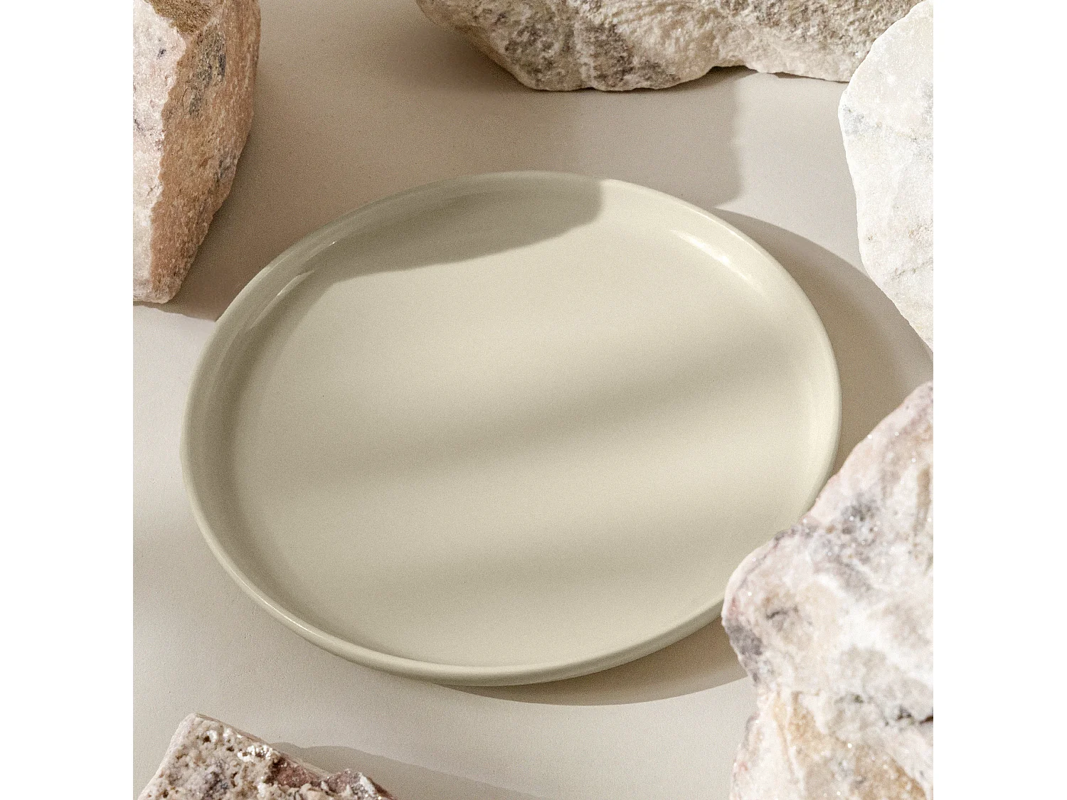 Service de table - Service vaisselle - avec Bol 18 pièce - Beige Brillant - VICTO