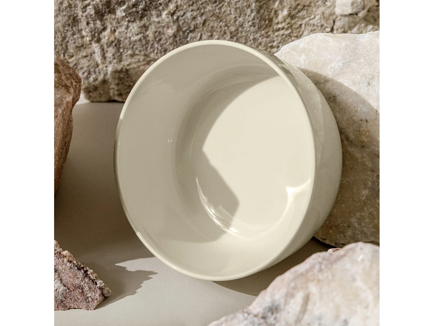 Service de table - Service vaisselle - avec Bol 18 pièce - Beige Brillant - VICTO