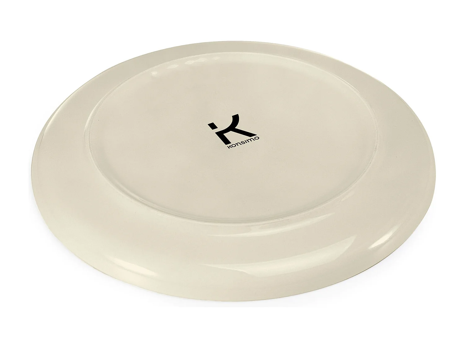 Set de assiettes à dessert 6 personnes 6 pièces - Beige Brillant - VICTO