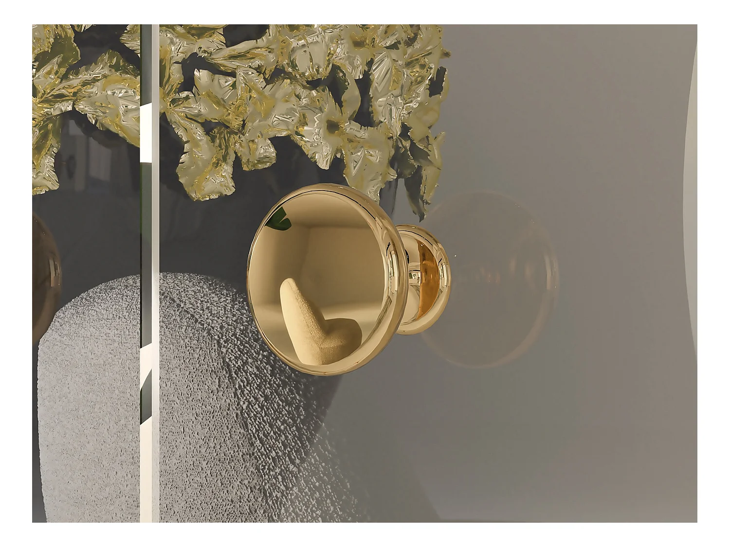 Vitrine - 4-türig - Weiß - DARRBY