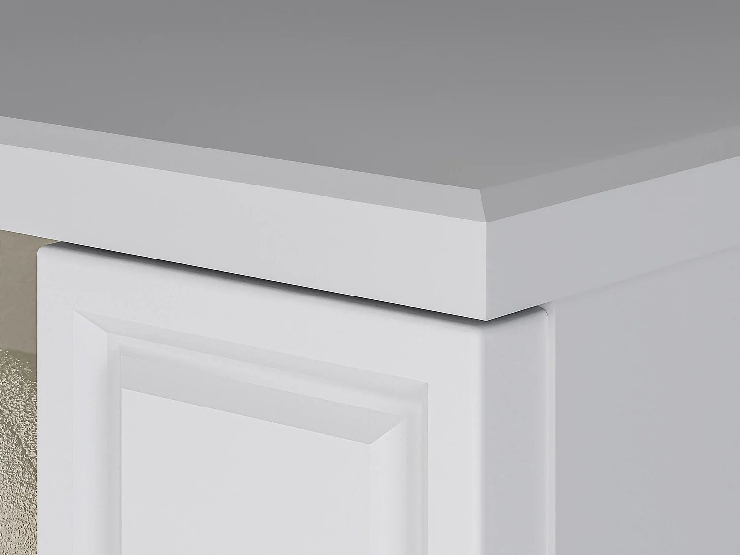 Vitrine - 4-türig - Weiß - DARRBY