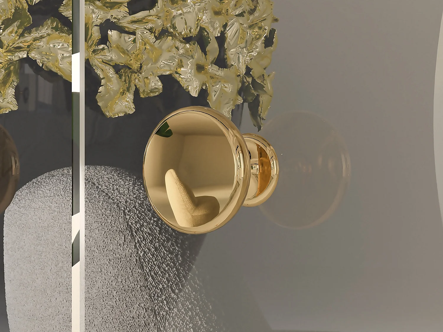 Vitrine - 4-türig - Weiß - DARRBY