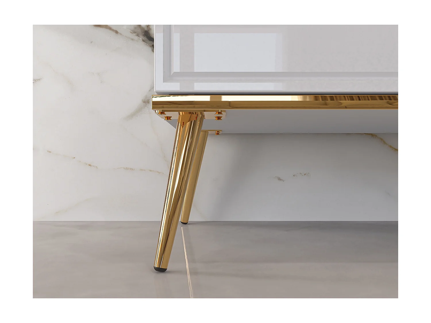 Vitrine - 1-türig - Weiß - DARRBY