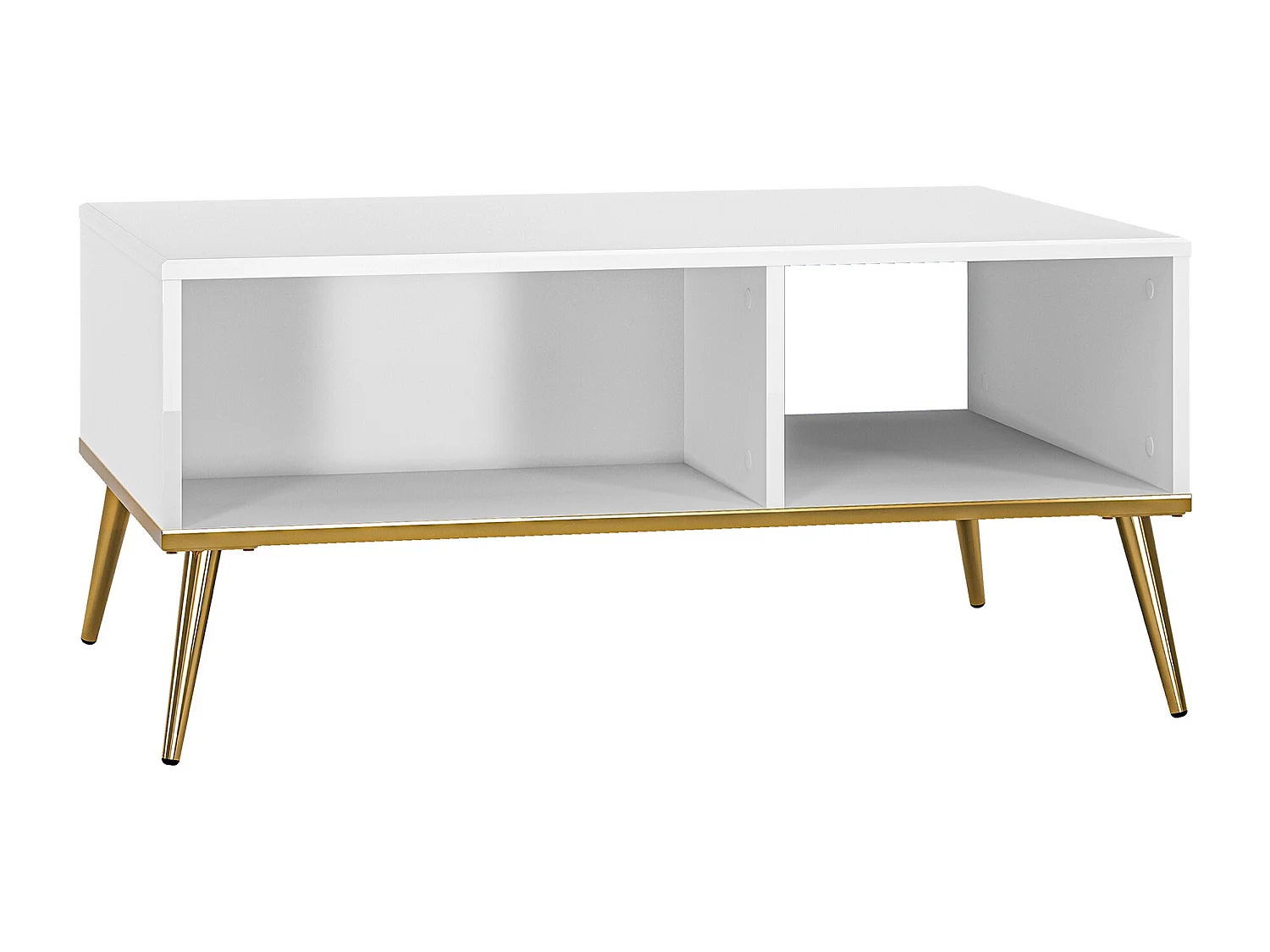 Tavolino da caffè rettangolare - 90x60 cm - Bianco - DARRBY