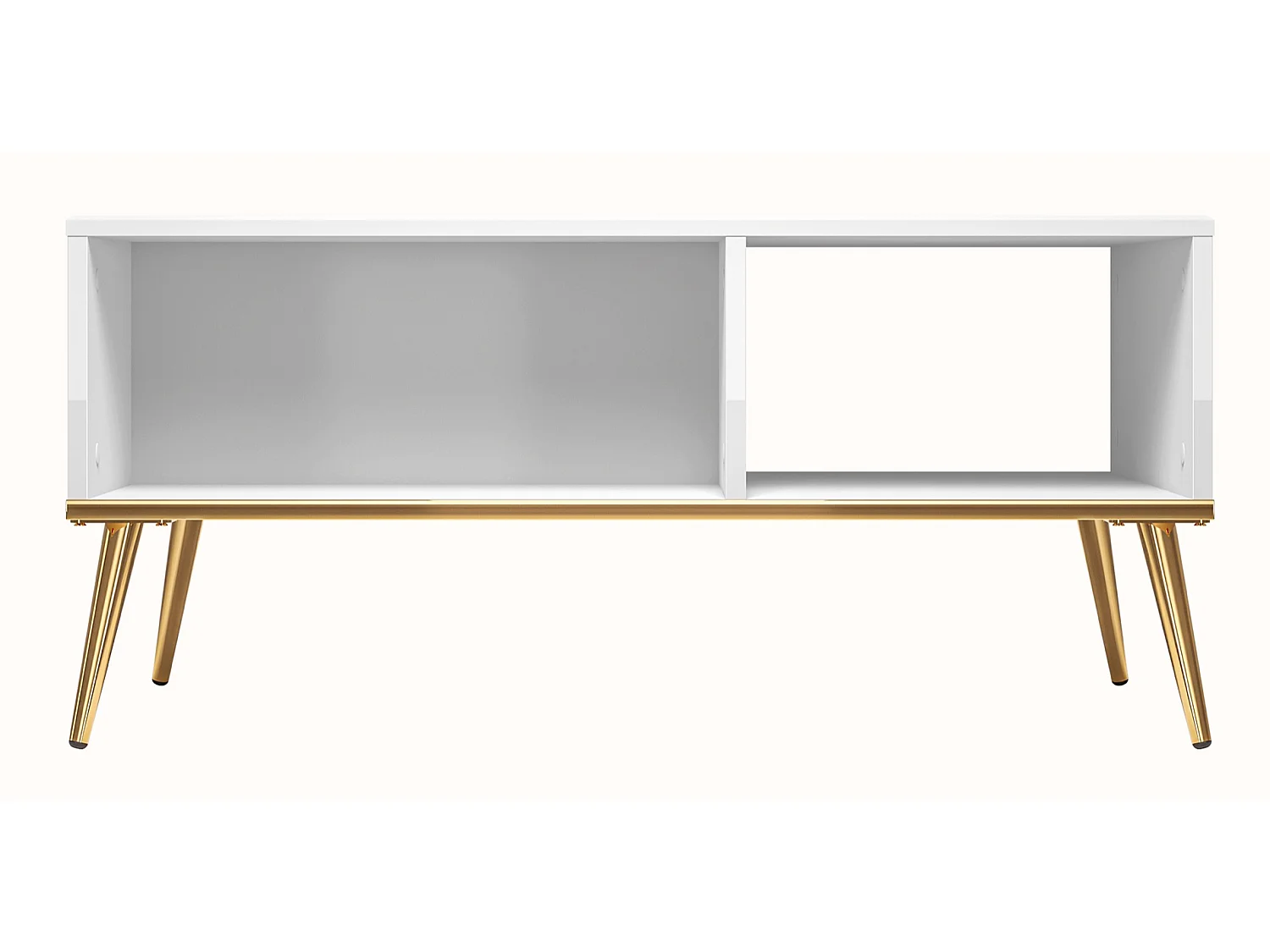 Tavolino da caffè rettangolare - 90x60 cm - Bianco - DARRBY