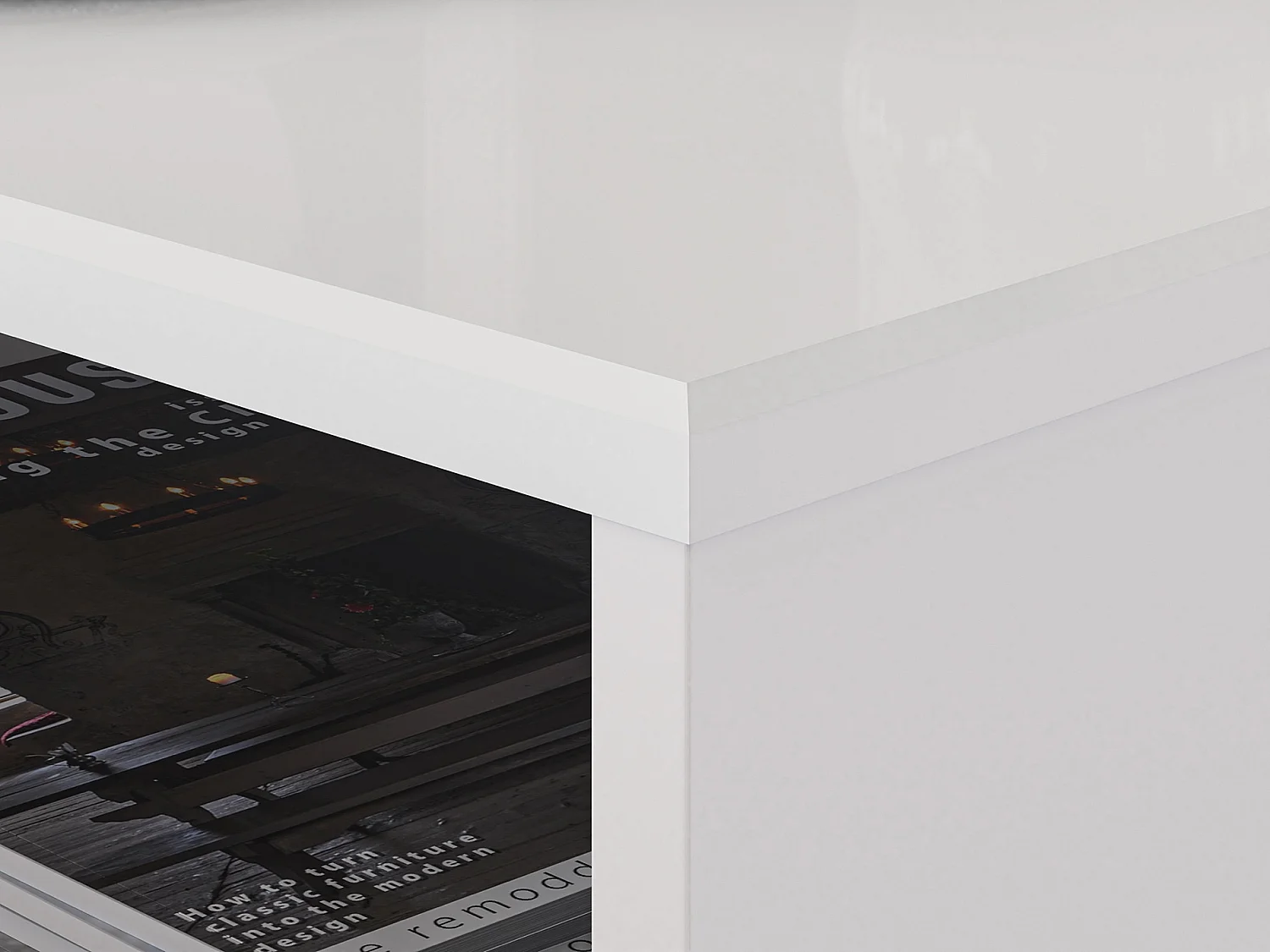 Tavolino da caffè rettangolare - 90x60 cm - Bianco - DARRBY