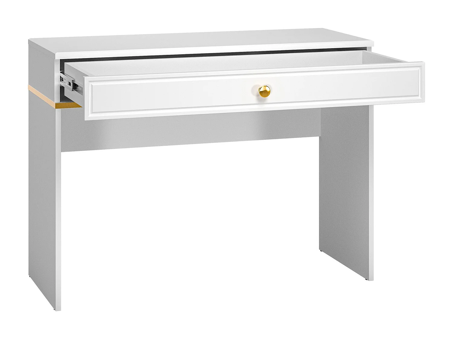 Schminktisch mit Schublade - weiß - 100 cm - DARRBY