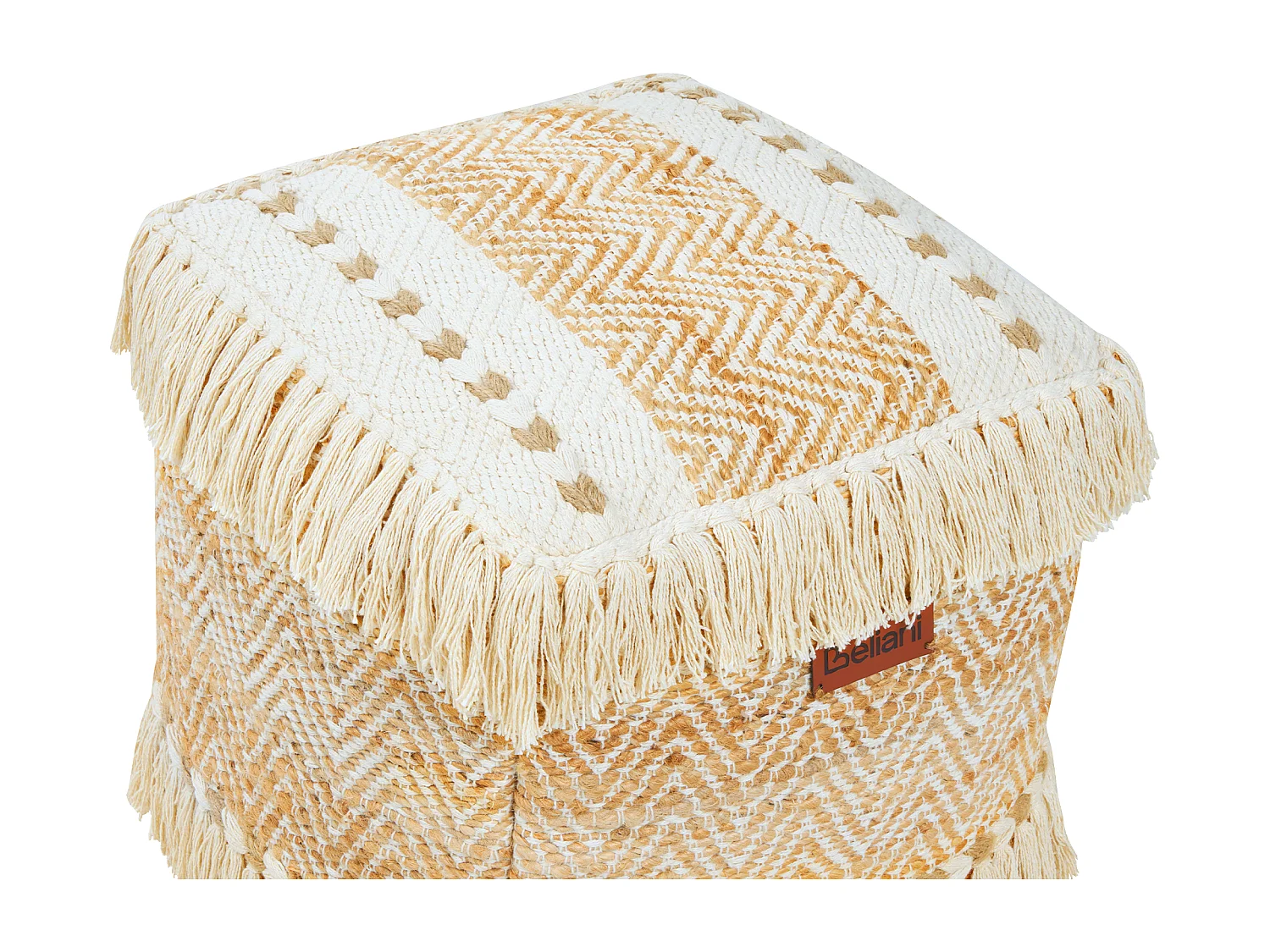 Puf ALUPOLA Yute Beige 40 cm 40 cm 40 cm