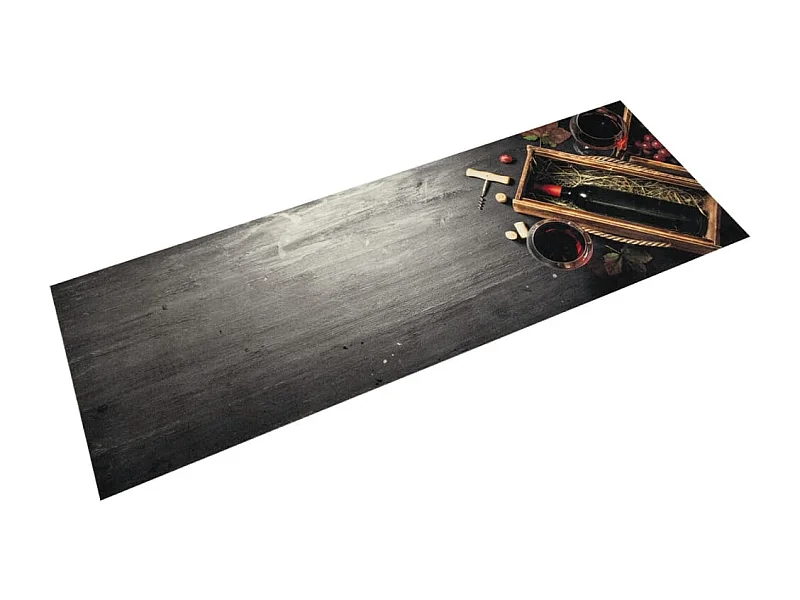 Tappeto da cucina lavabile bottiglia di vino 60x180 cm in velluto
