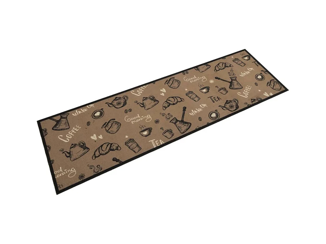 Tappeto da cucina lavabile stampato Morning Brown 45x150 cm in velluto