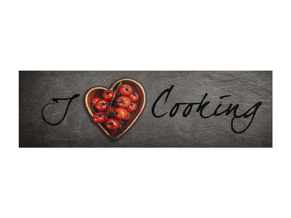Tappetino da cucina lavabile Cooking text 45x150 cm velluto