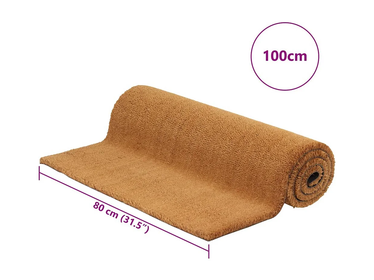 Tapis de porte naturel 80x100 cm fibre de coco touffeté