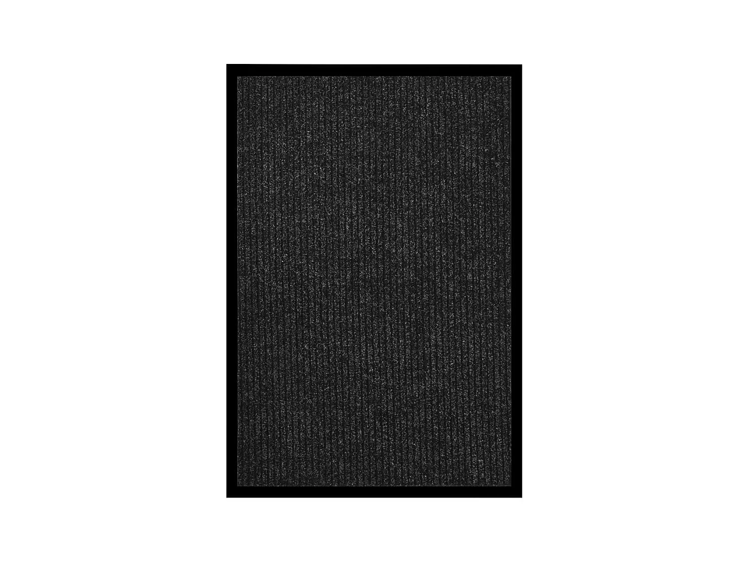 Antraciet gestreepte deurmat 80x120 cm