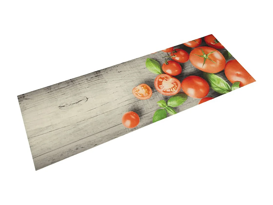 Tapis de cuisine lavable impression de tomates 45x150cm velours