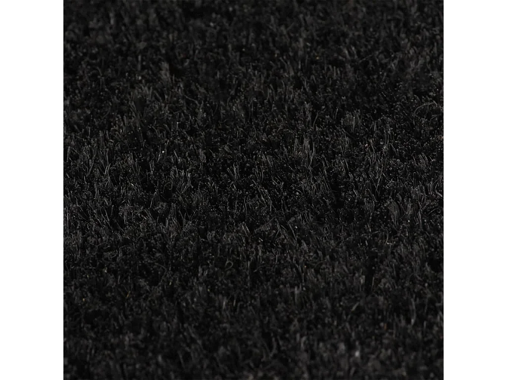 Tapis de porte noir 40x60 cm fibre de coco touffeté