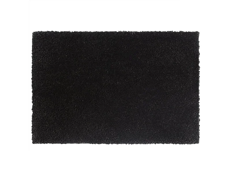 Tapis de porte noir 40x60 cm fibre de coco touffeté