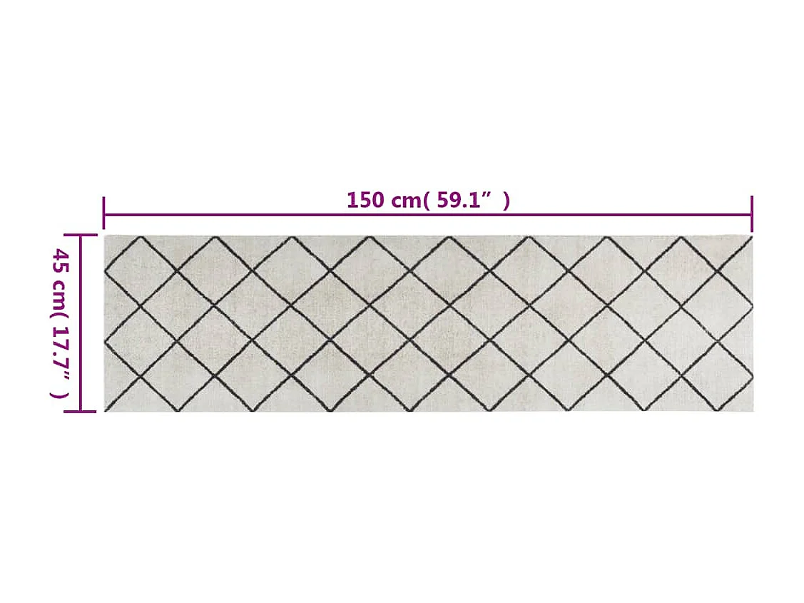Tappeto da cucina lavabile stampa quadrata 45x150 cm in velluto
