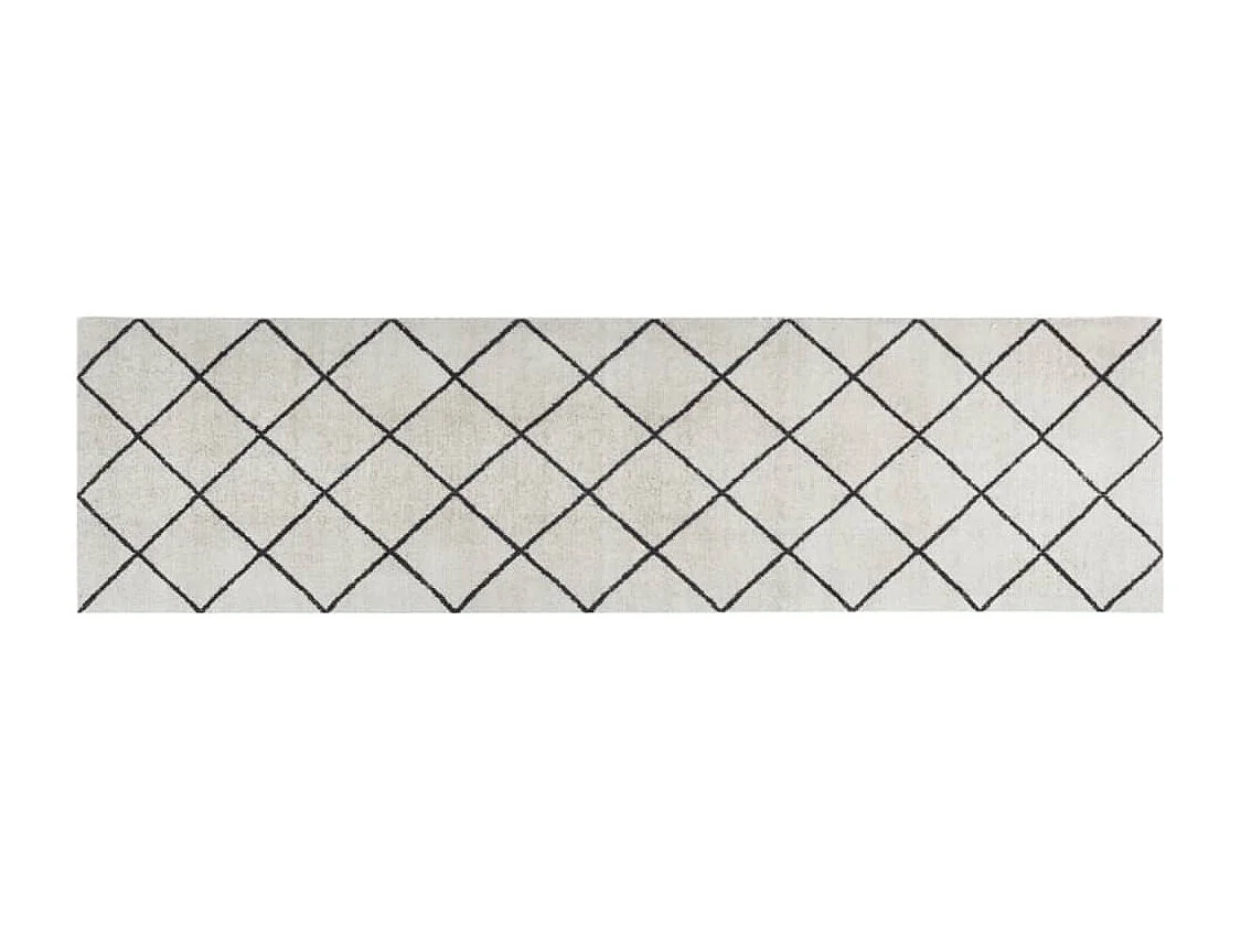 Waschbarer Küchenteppich, quadratischer Druck, 45 x 150 cm, Samt