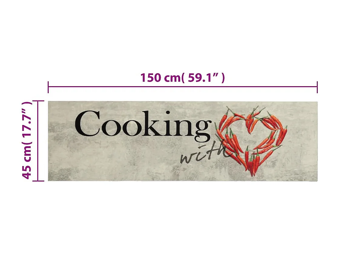 Tappeto da cucina lavabile stampa Cooking chili 45x150 cm