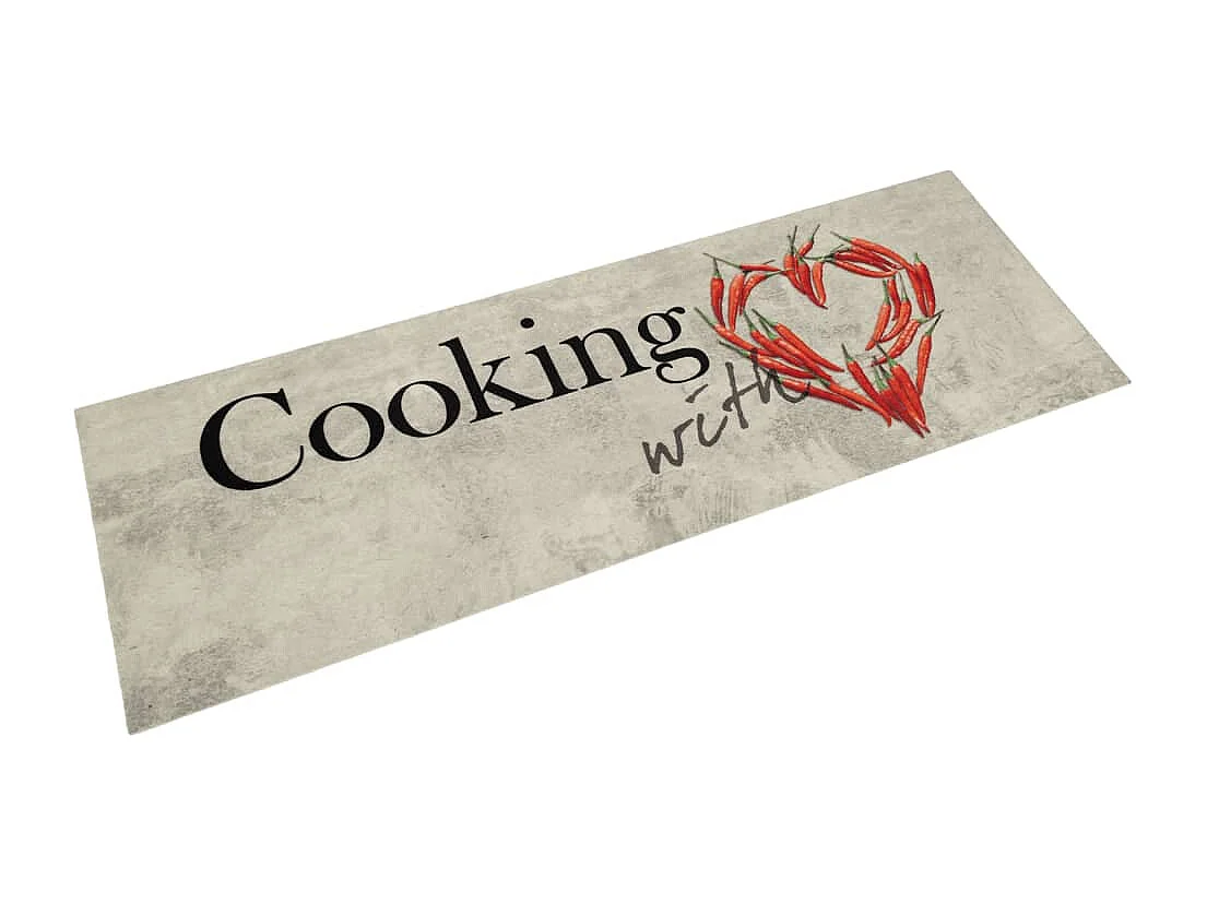Tapis de cuisine lavable imprimé de piment Cooking 45x150 cm