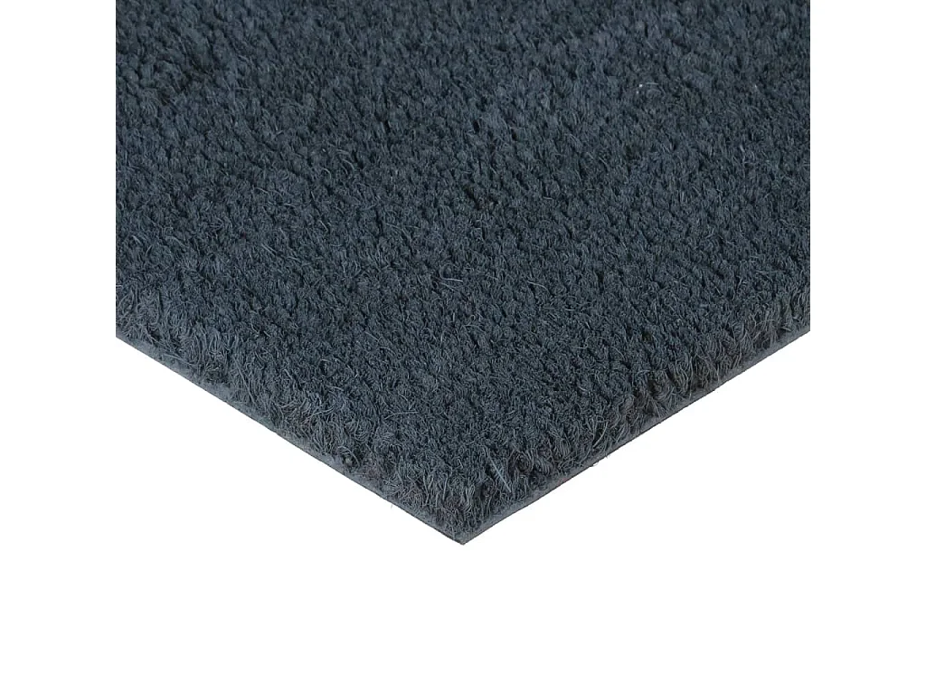 Felpudo gris oscuro 80x100 cm fibra de coco capitoné
