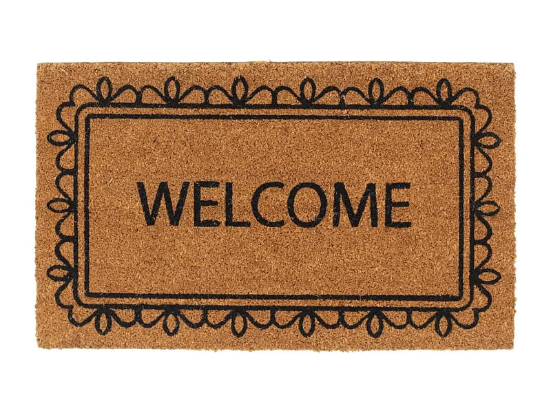 Tapis de porte naturel 45x75 cm fibre de coco touffeté