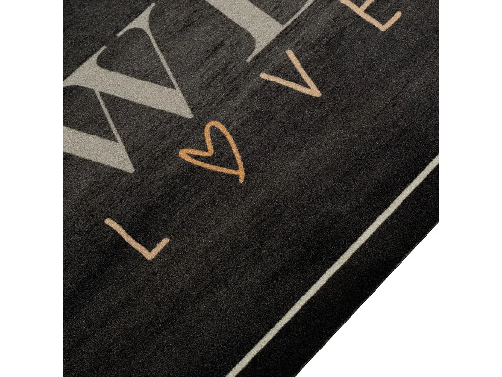 Tapis de cuisine lavable texte Coffee 45x150 cm velours