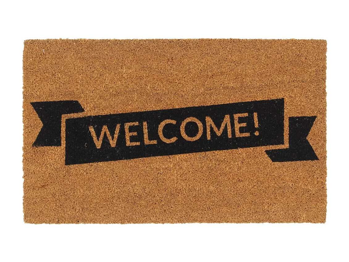 Tapis de porte naturel 45x75 cm fibre de coco touffeté
