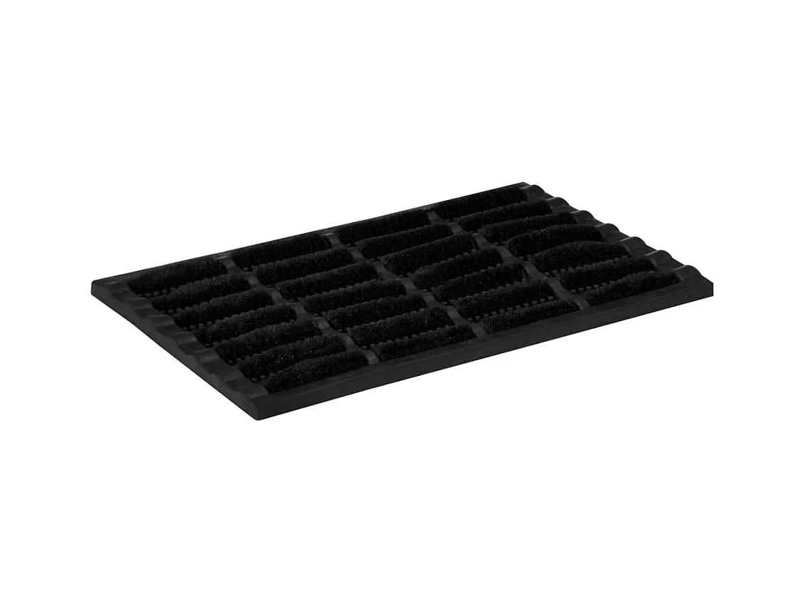 Rechteckige Fußmatte 40x60 cm aus Gummi und Kokosfaser