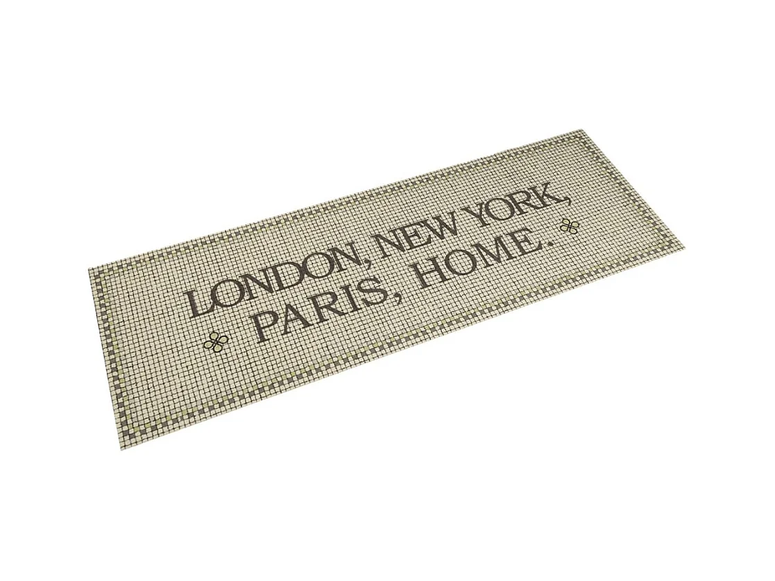 Alfombra de cocina lavable estampada Home capitales 60x180 cm