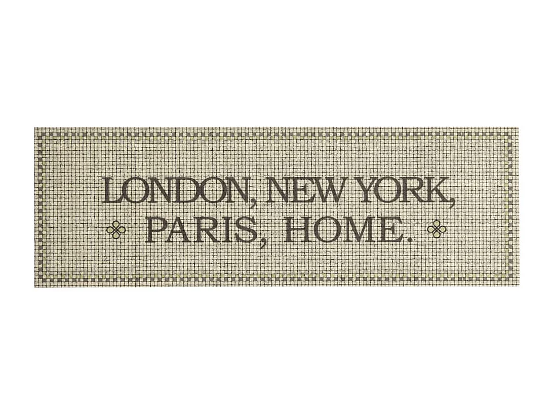 Tapis de cuisine lavable imprimé Home capitales 60x180 cm
