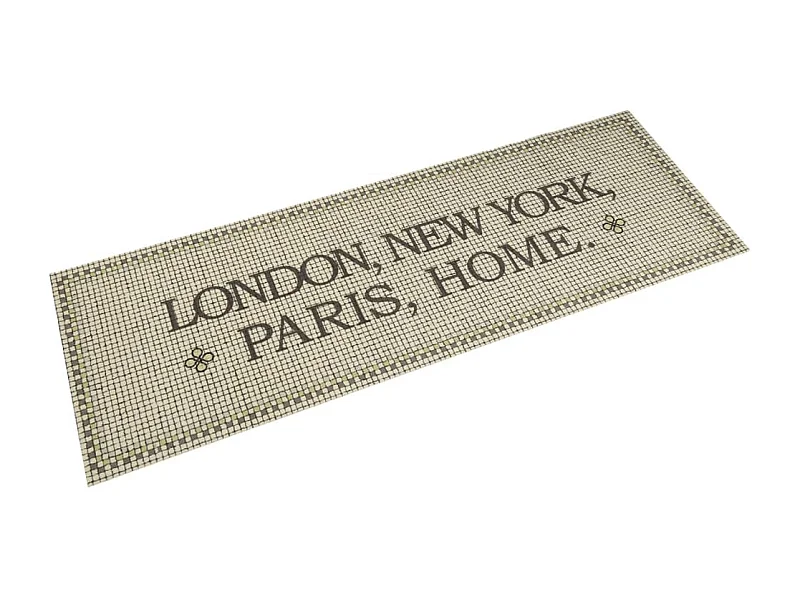 Tapis de cuisine lavable imprimé Home capitales 60x180 cm