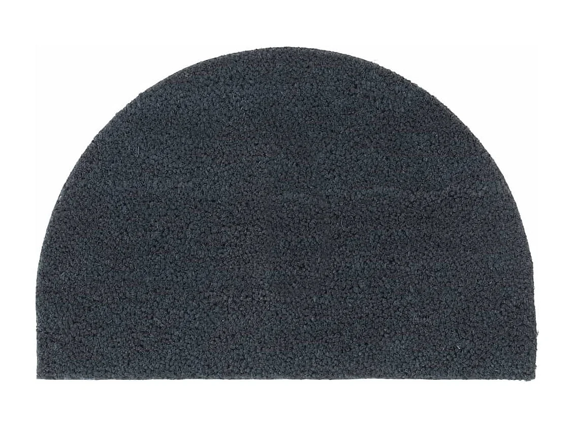Tapis de porte gris foncé demi-rond 40x60 cm