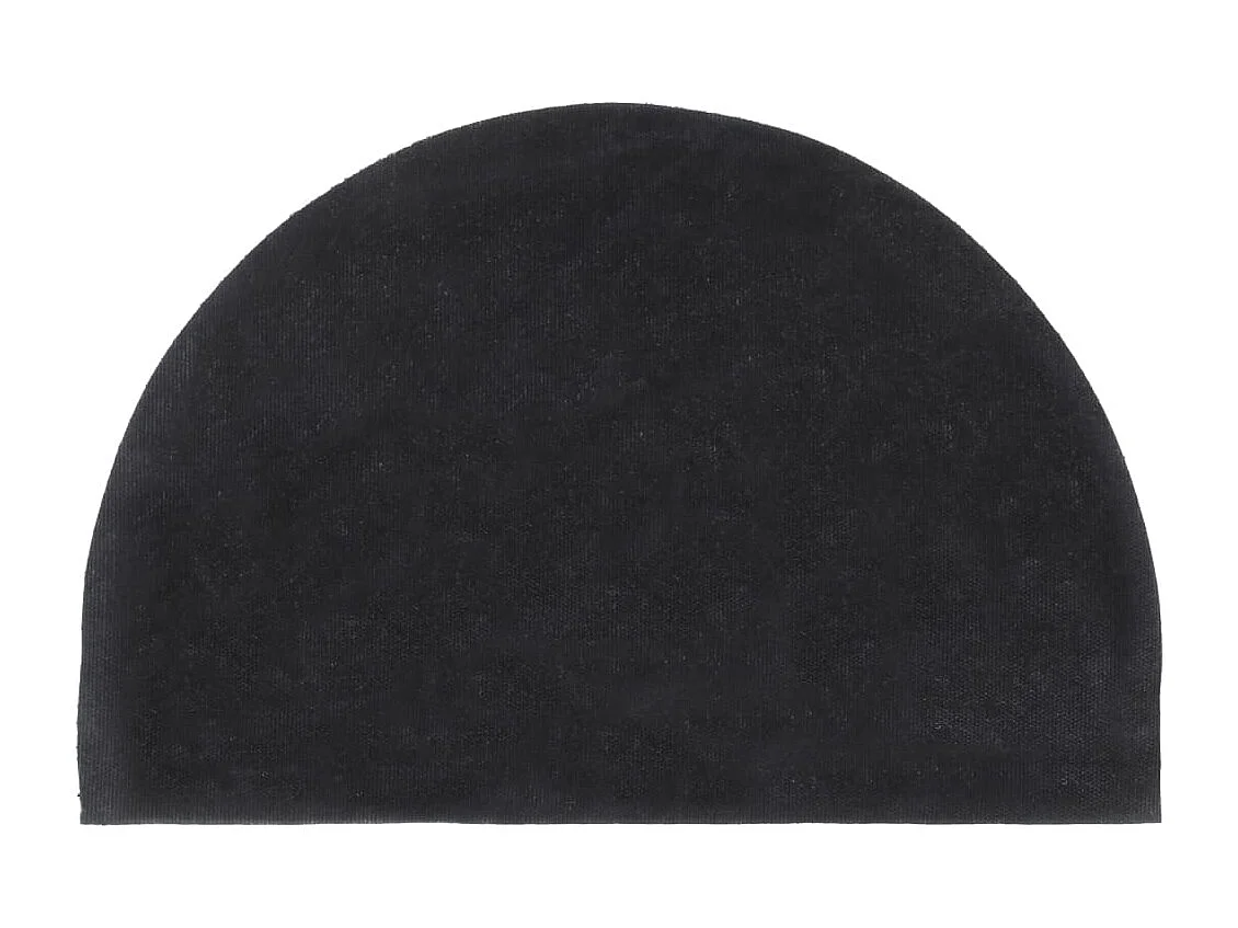 Tapis de porte gris foncé demi-rond 40x60 cm
