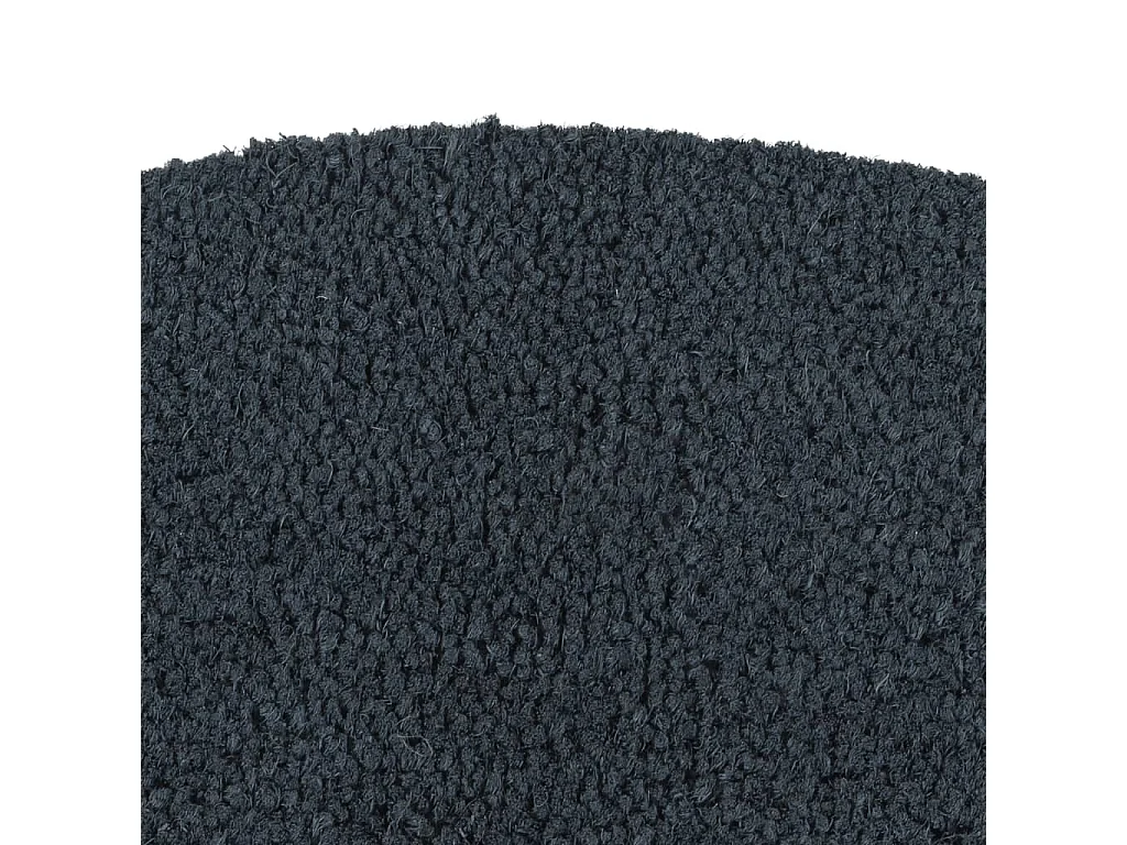 Tapis de porte gris foncé demi-rond 40x60 cm