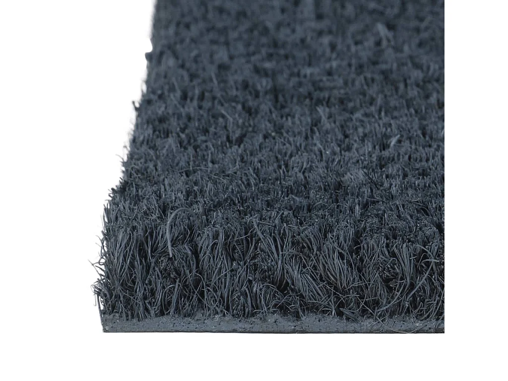 Tapis de porte gris foncé demi-rond 40x60 cm