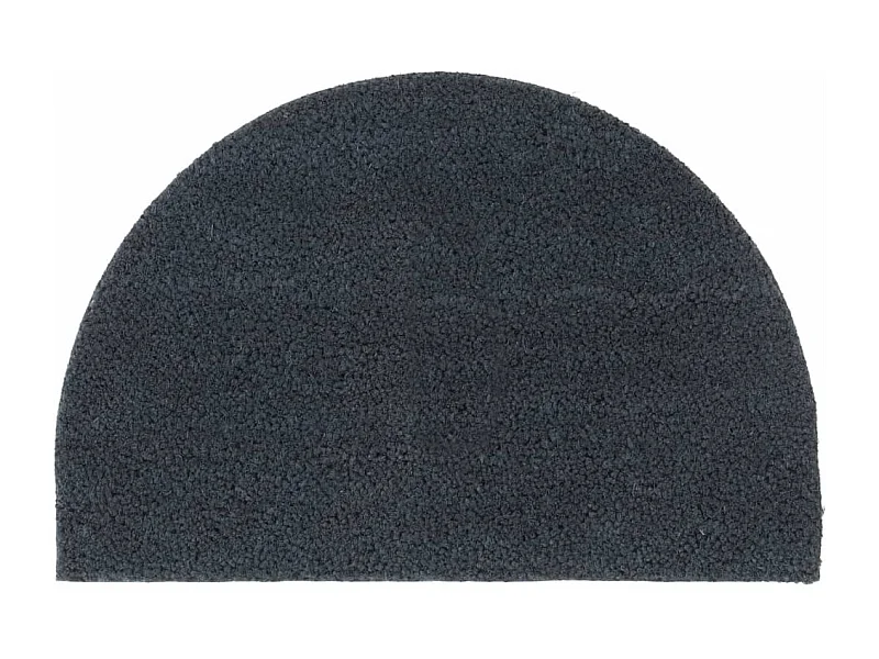 Halbrunde dunkelgraue Fußmatte 40x60 cm