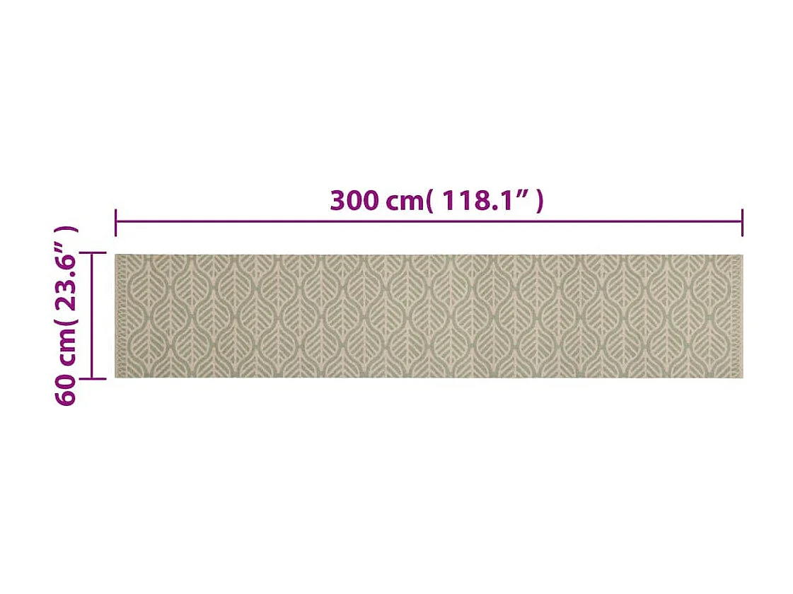 Tapis de cuisine lavable impression feuilles 60x300 cm velours
