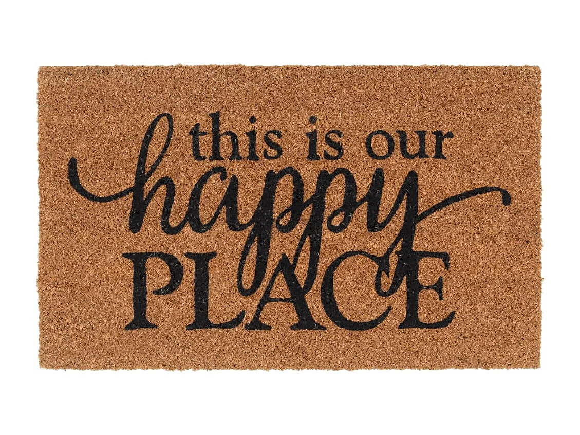 Tapete de porta natural 45x75 cm fibra de coco tufado