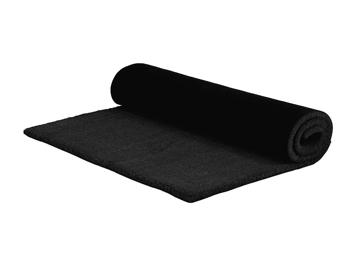 Zerbino nero 100x200 cm in fibra di cocco capitonnè