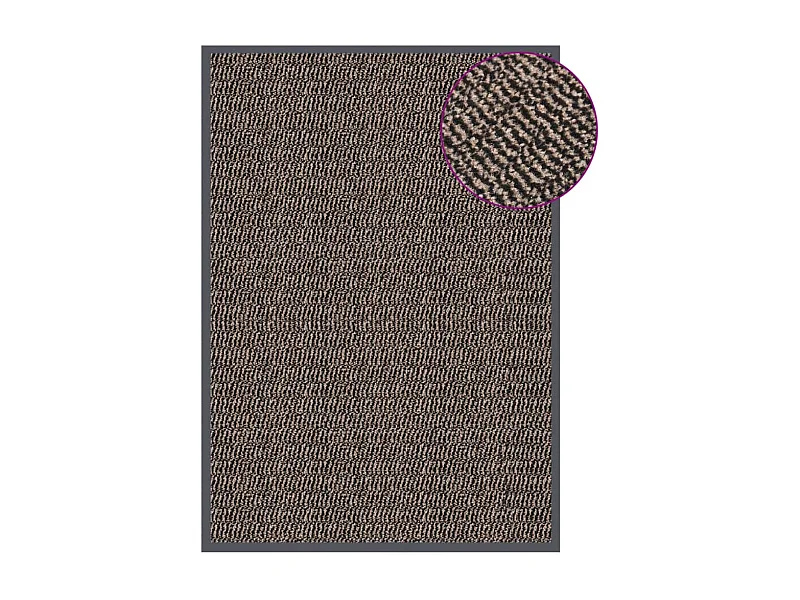 Felpudo capitoné 60x90 cm Marrón oscuro