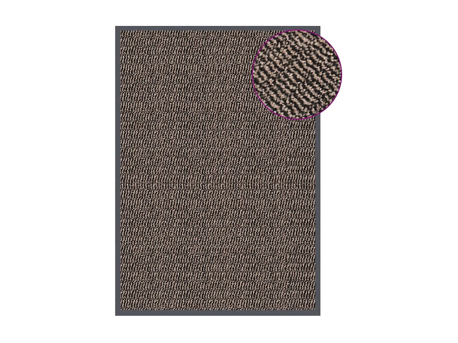 Zerbino capitonnè 60x90 cm Marrone scuro