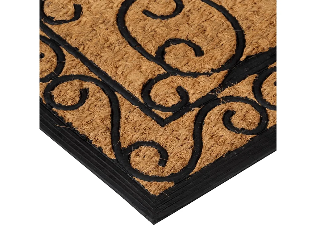 Felpudo rectangular 45x75 cm caucho y fibra de coco