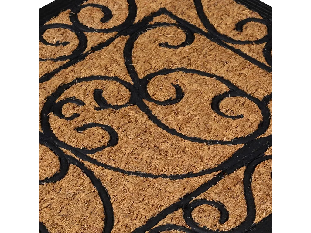 Felpudo rectangular 45x75 cm caucho y fibra de coco