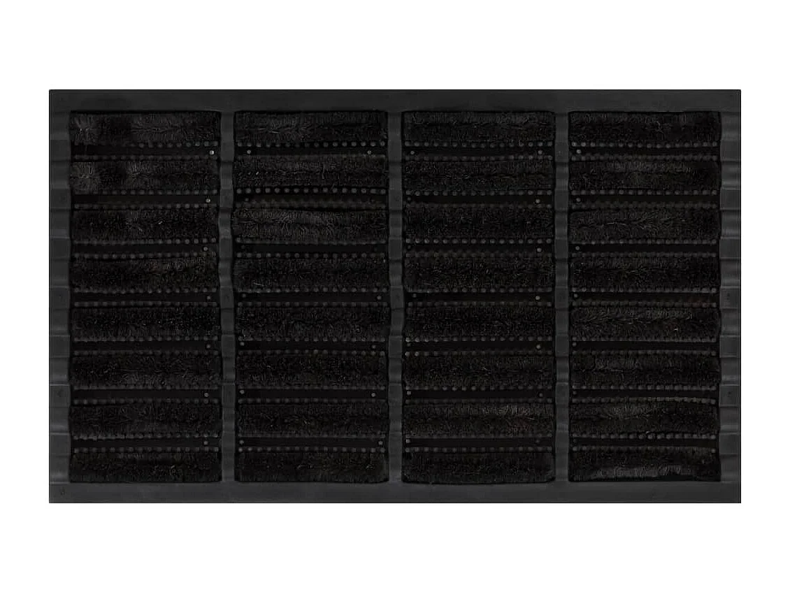 Zerbino rettangolare 45x75 cm in gomma e fibra di cocco