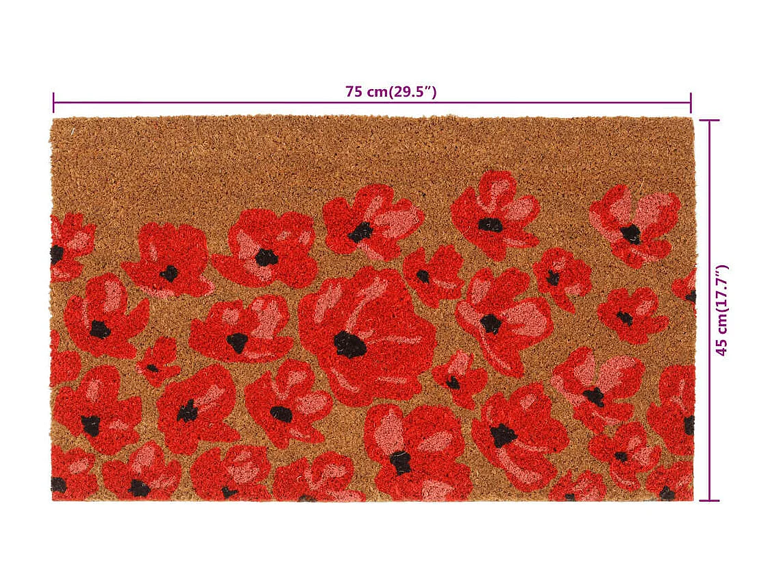 Zerbino naturale 45x75 cm in fibra di cocco capitonnè