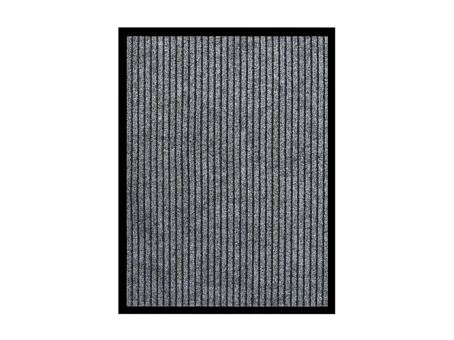Grau gestreifte Fußmatte 60x80 cm